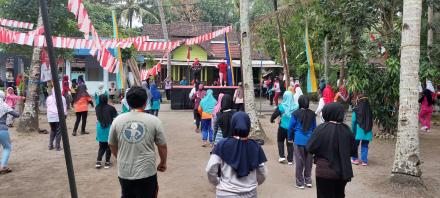 Senam “Waton Obah” Memperingati Hari Kemerdekaan Indonesia yang ke-77 di Dusun Kranggan